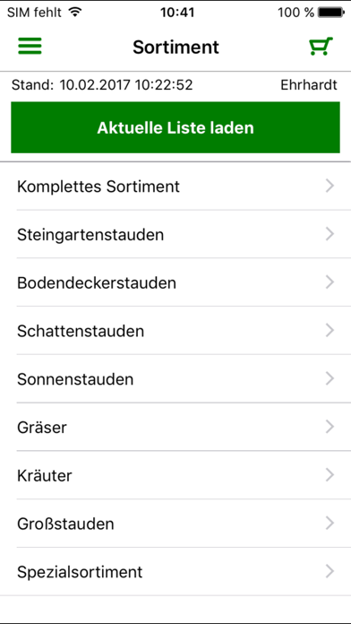 Screenshot #2 pour Stauden Bestell-App