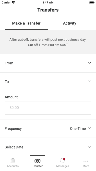 State Bank of New Richland Screenshot