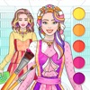 Icon College Girl Coloring Dress Up