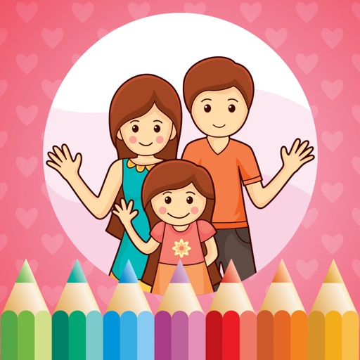 Family Coloring Book for Kids: Learn to color iOS App