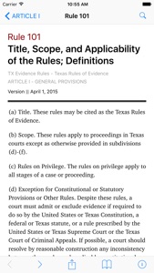 Texas Rules of Evidence (LawStack's TX Law) screenshot #2 for iPhone