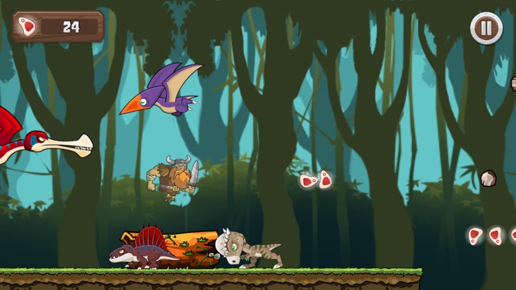 Dinosaur VS Warriors - Chibi Runner At Jurassic screenshot-4