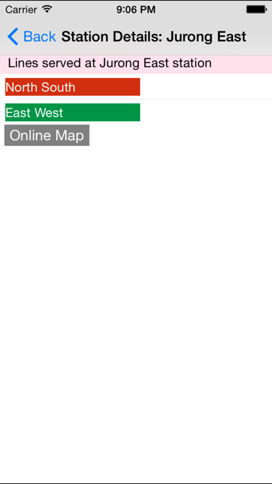 Singapore Train Route Planner Screenshot