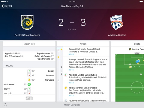 A-League Live for iPad screenshot 2