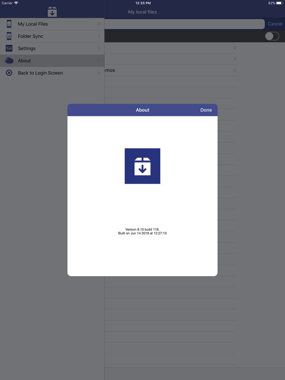 App screenshot