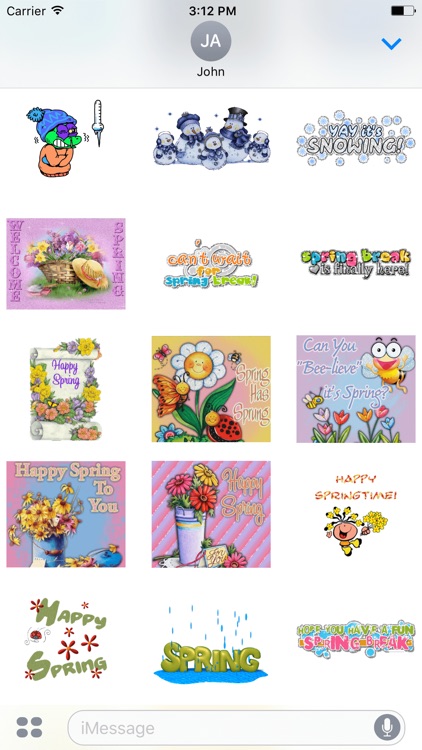 Animated Summer & Spring & Winter GIF Stickers