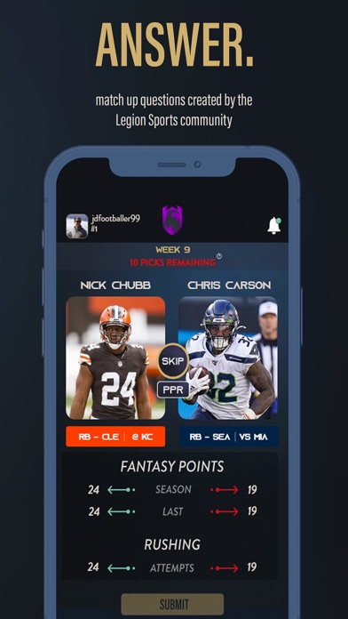 Legion Sports Screenshot