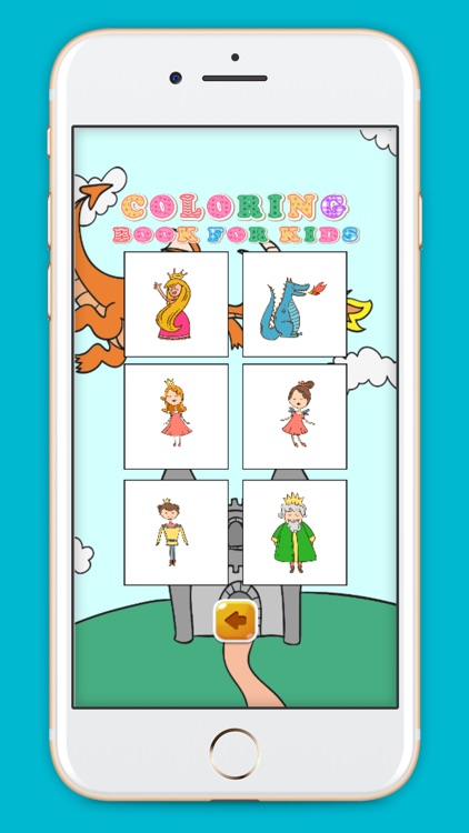 Princess & Fairy tale Coloring Book game for kids screenshot-3