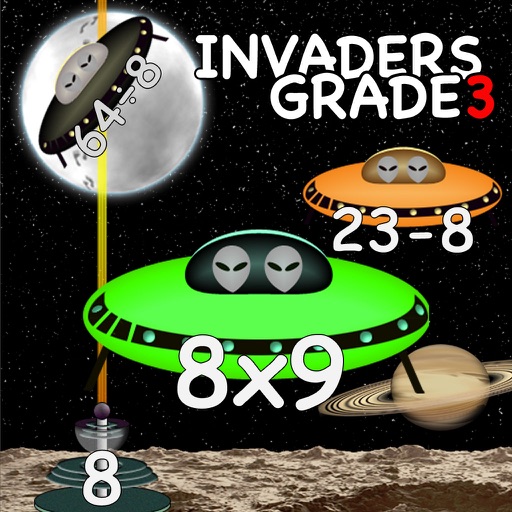 Arithmetic Invaders: Grade 3 Math Facts icon