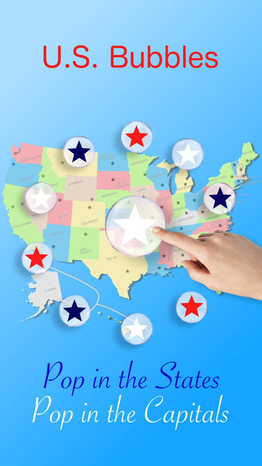 #1. U.S. bubbles: US map quiz (iOS) 由: Jaime C. Carriedo