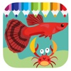 Page Guppy And Crab Coloring Game For Children