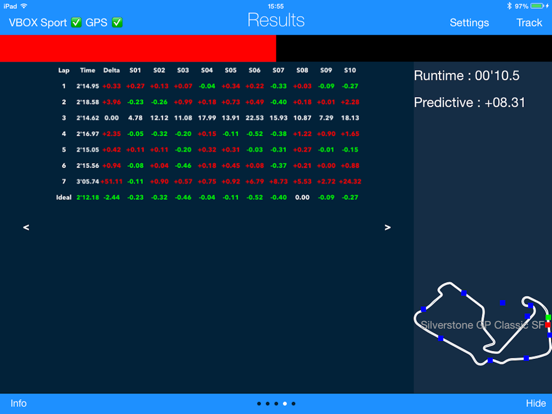 VBOX Laptimer iPad screenshot 5 - Sports app