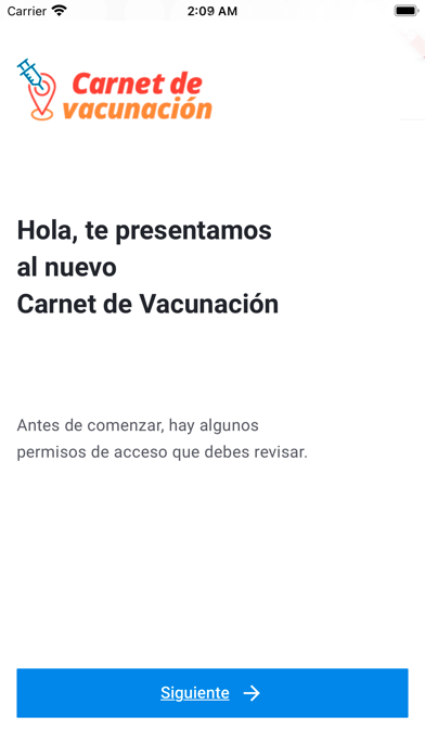 Carné de Vacunación Screenshot