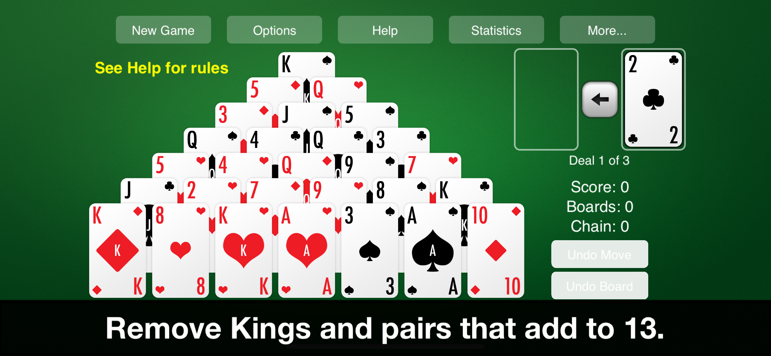 Pyramid Solitaire—New Classic