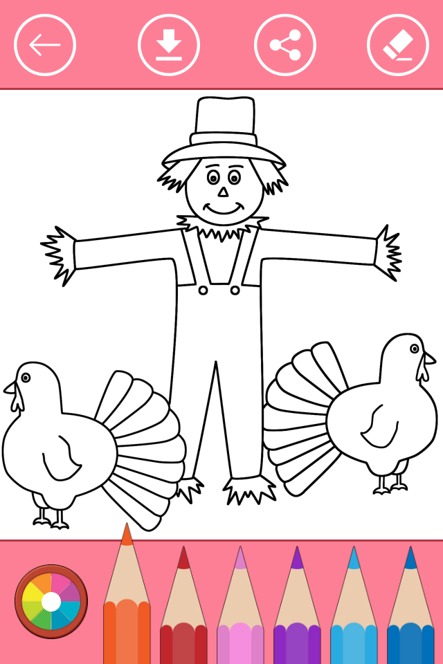 Thanksgiving Coloring Book Learn to color and draw