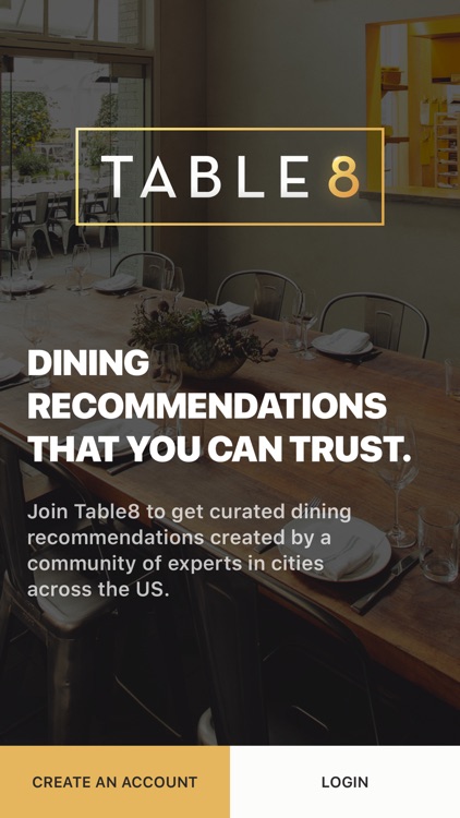 Table8 • Dining recommendations that you can trust