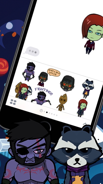 Guardians Stickers & Emoji Keyboard Galaxy Themes