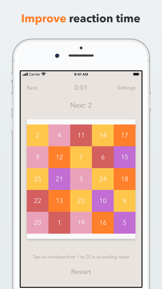 #5. Schulte table! (iOS) 由: Artem Tselikov