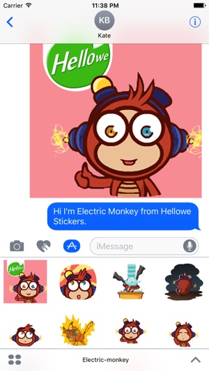 Hellowe Stickers: Electric monkey(圖1)-速報App