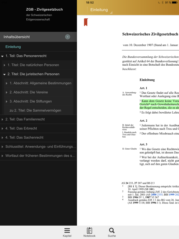 Screenshot #6 pour ZGB - Schweizerisches Zivilgesetzbuch