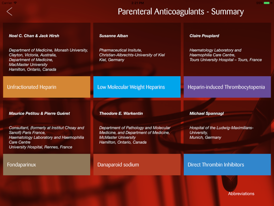 iHemostasis iPad screenshot 3 - Medical app