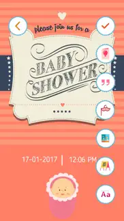 baby shower invitation cards maker hd iphone screenshot 4