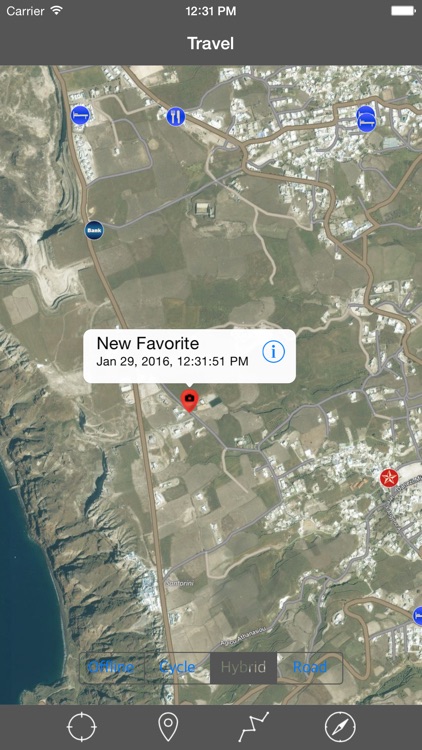 SANTORINI (GREECE) – Travel Map Offline Navigator