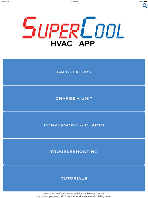 SuperCool Slide Rule HVAC iPad screenshot 1 - Utilities app