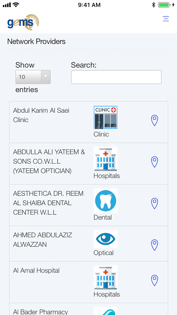 Gems TPA Mobile Application