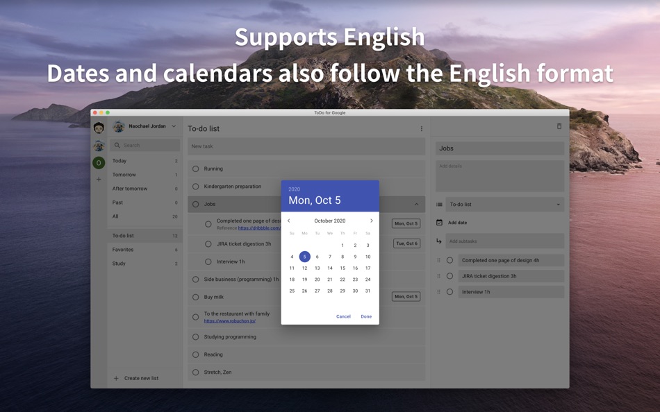 #8. Google Tasks Client - To-Do (macOS) Podle: naoki otsu