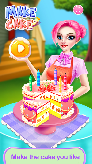 Girls Cake Maker Baking Games Screenshot