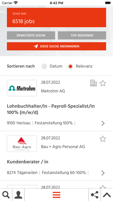 ostjob.ch Screenshot