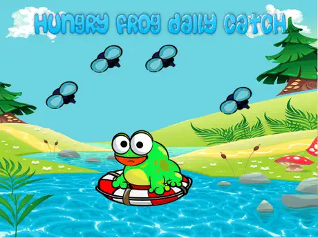 Affamé Grenouille Attrape Mouche