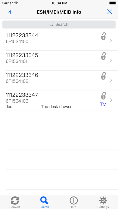 mobileID info Screenshot