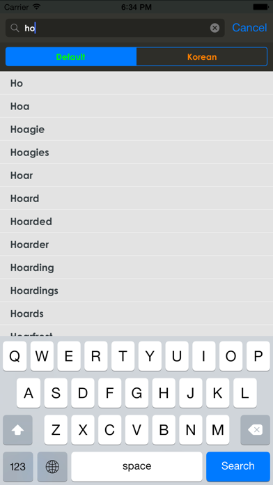 Screenshot #1 pour 한국어 사전