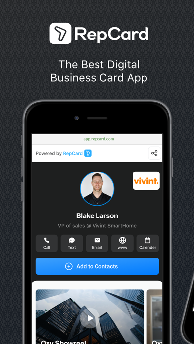 RepCard-Digital Business Cards Screenshot
