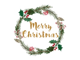 Send your Christmas messages in a unique and elegant style with these hand-painted watercolor stickers for iMessage