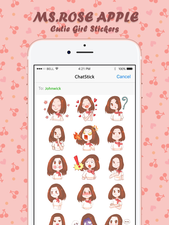 Screenshot #4 pour Ms.Rose Apple สติกเกอร์ สำหรับ iMessage ฟรี