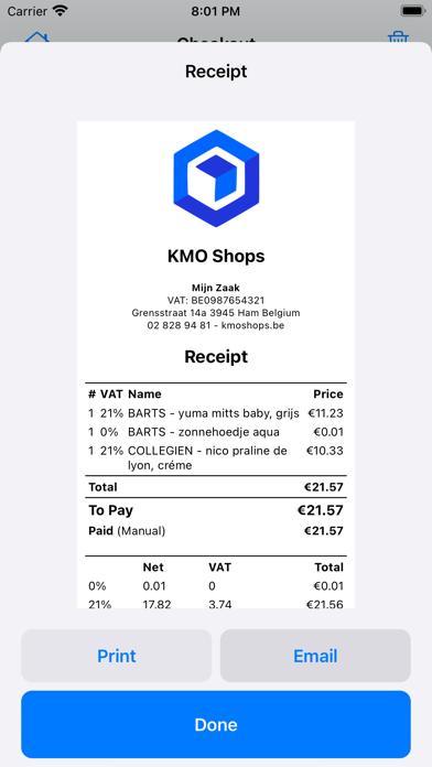 KMO Kassa Screenshot