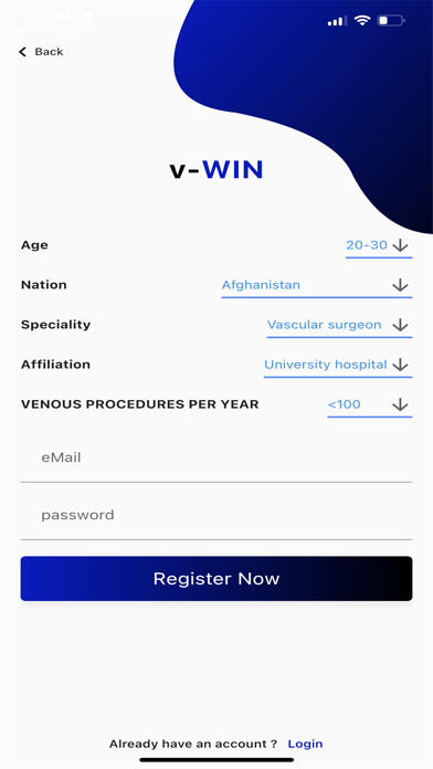 v-WIN Caprini score Screenshot