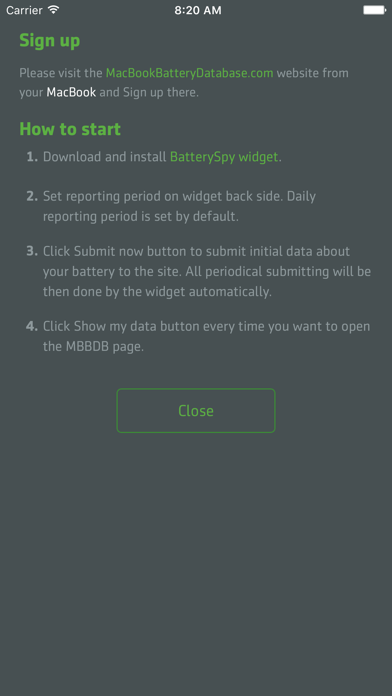 Screenshot #2 pour MBBDB – MacBook's battery life