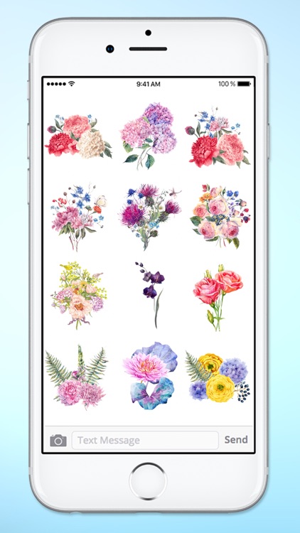 Watercolor Flower Bouquets Sticker Pack screenshot-4