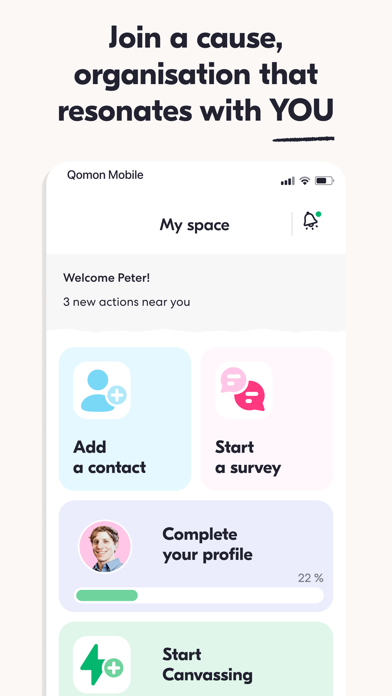 Qomon - Campaign, Volunteer Screenshot