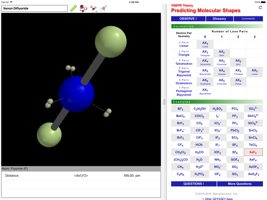 Screenshot #5 pour ODYSSEY VSEPR Theory