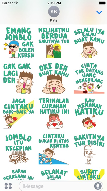 Untung the single guy for iMessage Sticker