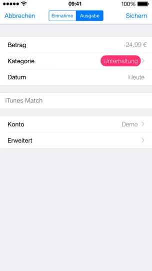 Screenshot von Finanzen 1 (Alte Version) auf dem iPhone 5