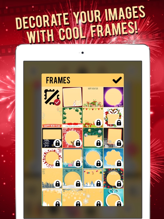 New Year Slideshow Maker – Movie and Video Editor iPad screenshot