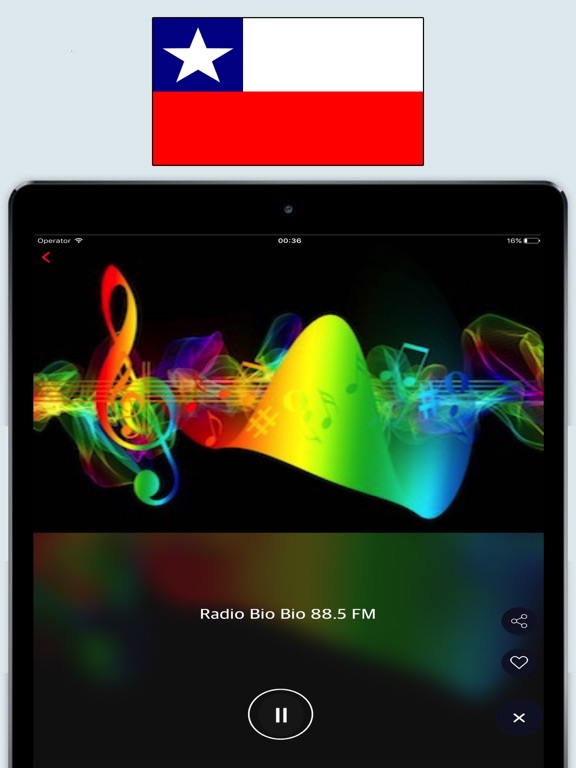 Radio Chile / Chilean Radios Stations Online Live iPad screenshot 5 - Music app
