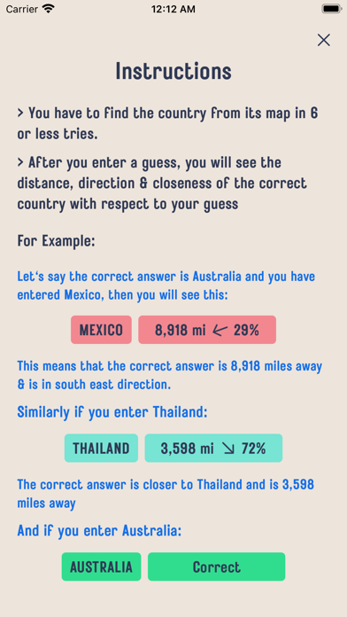 Worldle ! Screenshot