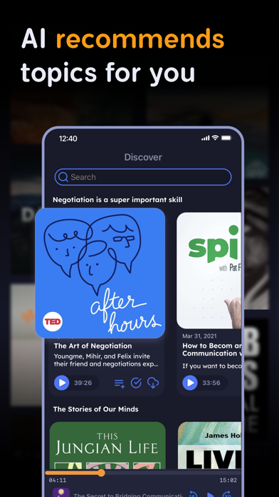 Noorami: AI Podcast Player Screenshot